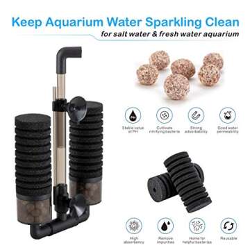 hygger Double Sponge Filter for Healthy Aquatic Life