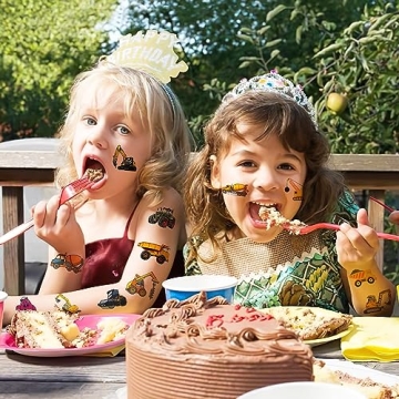 Fun Construction Temporary Tattoos for Kids Parties Gifts