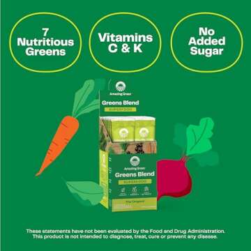 Amazing Grass Greens Superfood Powder: Greens Powder with Digestive Enzymes & Probiotics, Organic Spirulina, Chlorella, and Beet Root Powder, Original, 15 Servings