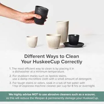 Huskee Coffee Cup Eco-Friendly Stylish Portable