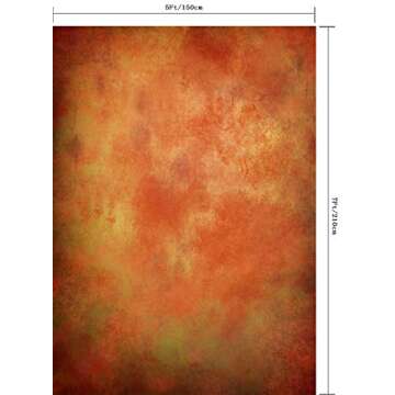 CapiSco 5X7FT Photo Backdrop Photography Studio Background Orange Gradient Personality Backdrop for ...