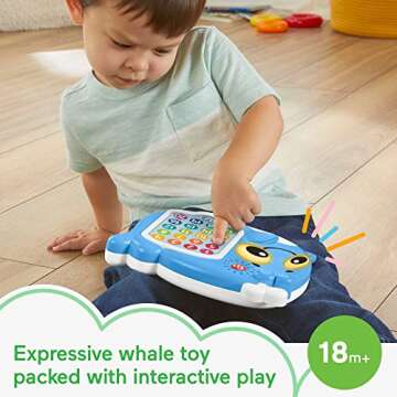 Fisher-Price Toddler Educational Toy Linkimals 1-20 Count & Quiz Whale Activity with Interactive Lig...