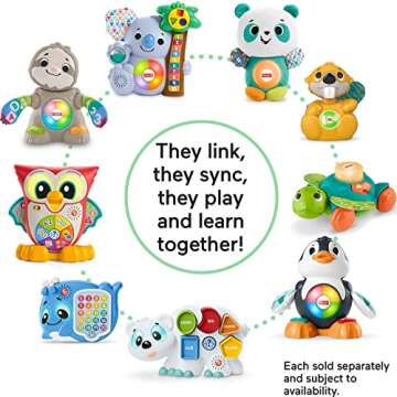 Fisher-Price Toddler Educational Toy Linkimals 1-20 Count & Quiz Whale Activity with Interactive Lights & Music for Ages 18+ Months