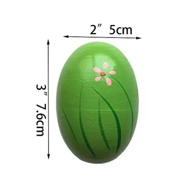 JoFAN 6 Wooden Shake Eggs for Kids - Perfect Gifts