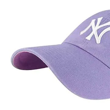 '47 MLB New York Yankees Ball Park Clean Up Adjustable Hat, Adult One Size Fits All (New York Yankees Lavender Pink)