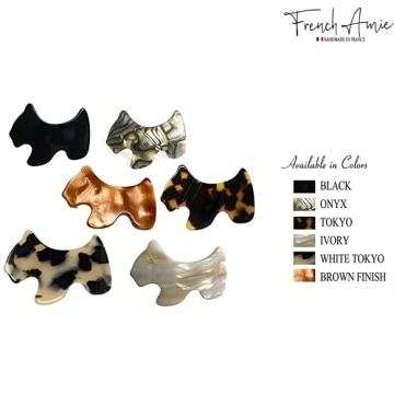 Handmade French Amie Scottish Puppy Hair Clip for Women