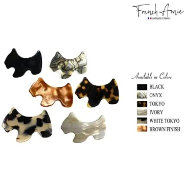 Handmade French Amie Scottish Puppy Hair Clip for Women