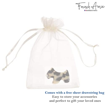 Handmade French Amie Scottish Puppy Hair Clip for Women