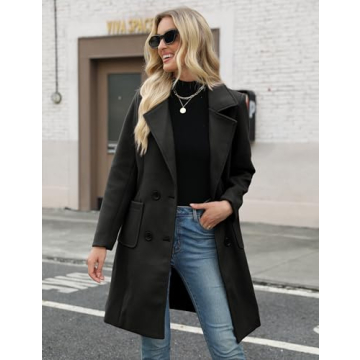 Cozy Women's Wool Blend Mid-Long Peacoat for Winter Style