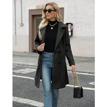 Cozy Women's Wool Blend Mid-Long Peacoat for Winter Style