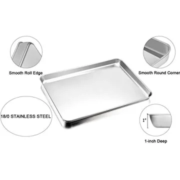 Durable TeamFar Baking Sheet with Rack Set for Healthy Cooking