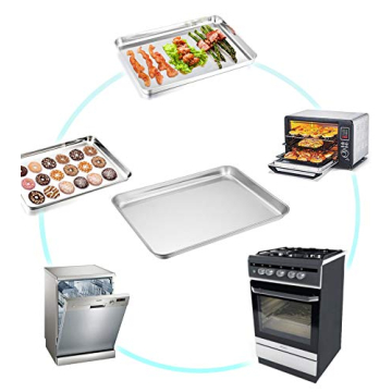 Durable TeamFar Baking Sheet with Rack Set for Healthy Cooking