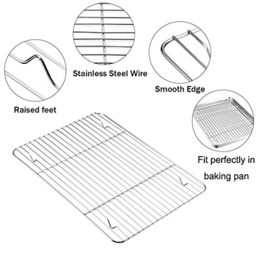Durable TeamFar Baking Sheet with Rack Set for Healthy Cooking