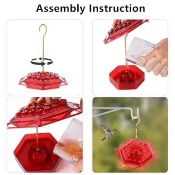 Hummingbird Feeder with Ant Moat for Outdoor Enjoyment