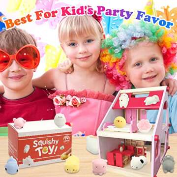 SEKEAHU Mochi Squishys Toys, Christmas Party Favors 25pcs Mini Kawaii Squishies, Stocking Stuffers for Kids Teens Adults, Treasure Box Toys for Classroom Supplies, Birthday Gifts for Kids Boys Girls