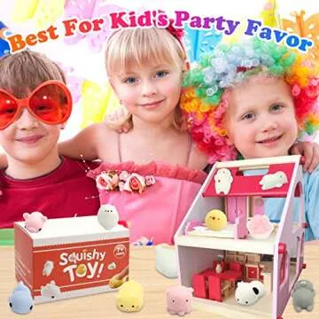 SEKEAHU Mochi Squishys Toys, Christmas Party Favors 25pcs Mini Kawaii Squishies, Stocking Stuffers for Kids Teens Adults, Treasure Box Toys for Classroom Supplies, Birthday Gifts for Kids Boys Girls