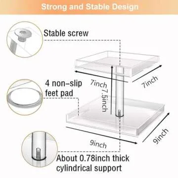 YAGELI Handmade Acrylic Perfume Organizer for Vanity