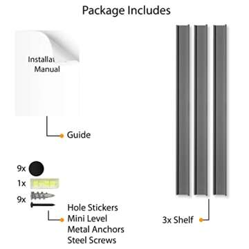 Wallniture Denver 46" Floating Shelves for Kids' Rooms