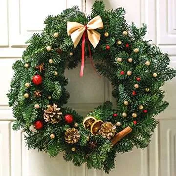 URATOT 3 Pack Christmas Metal Wreath Frame Dark Green Wire Wreath Rings Holiday Wreath Frames for Party Decorations