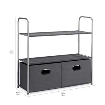 Amazon Basics Closet Organizer with Fabric Bins and Shelves