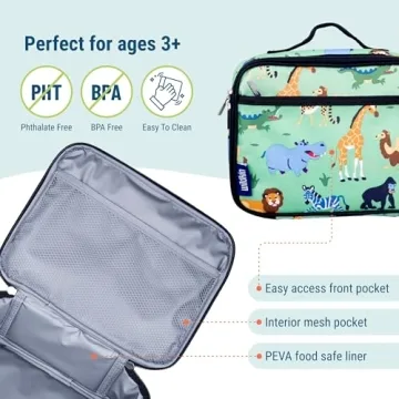 Wildkin Kids Insulated Lunch Box for School and Travel