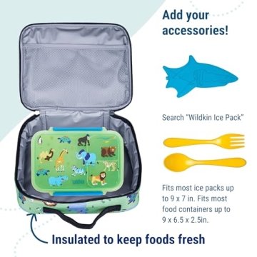 Wildkin Kids Insulated Lunch Box for School and Travel