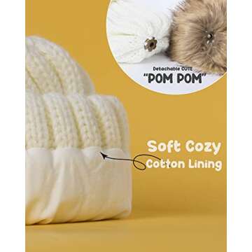 Kids Winter Knitted Pom Beanie for Stylish Warmth