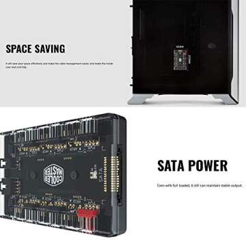 ARGB and PWM Fan HUB - 6 Ports for Cooling and Lighting