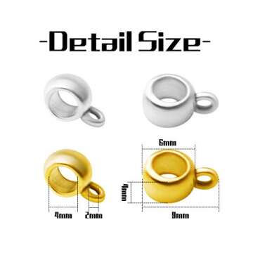 100pcs Column Spacer Beads for Jewelry Making Supplies