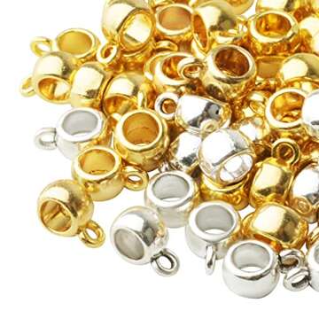 100pcs Column Spacer Beads for Jewelry Making Supplies