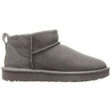 UGG Women's Classic Ultra Mini Boot Grey Sheepskin Comfort