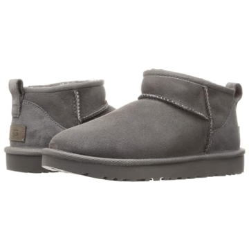 UGG Women's Classic Ultra Mini Boot Grey Sheepskin Comfort