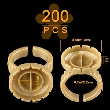 200PCS Volume Glue Rings for Lash Extensions Fanning