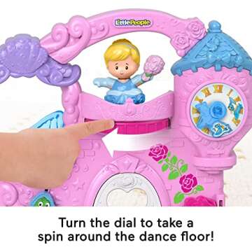Fisher-Price Little People Toddler Toy Disney Princess Play & Go Castle Portable Playset for Pretend Play Kids Ages 18+ Months​