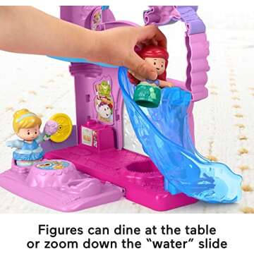 Fisher-Price Little People Toddler Toy Disney Princess Play & Go Castle Portable Playset for Pretend Play Kids Ages 18+ Months​