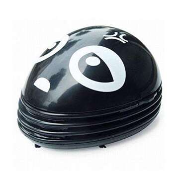 Cute Portable Cartoon Mini Desktop Vacuum Desk Dust Cleaner (Black)