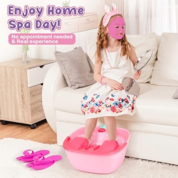 Girls Spa Kit with Foot Bath Nail Dryer Manicure Set