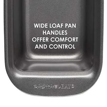 Rachael Ray Bakeware Meatloaf/Nonstick Baking Loaf Pan with Insert, 9 Inch x 5 Inch, Gray