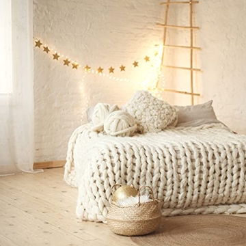 Adyrescia Chunky Knit Blanket Throw | Luxurious Hand Knit Yarn