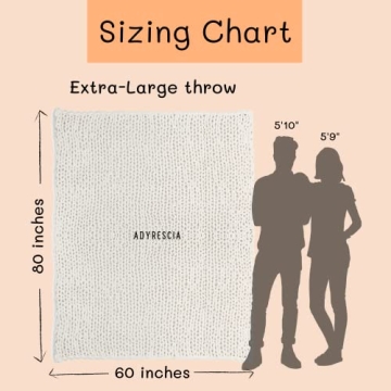 Adyrescia Chunky Knit Blanket Throw | Luxurious Hand Knit Yarn