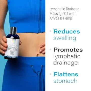 Lymphatic Drainage Massage Oil with Arnica & Natural Hemp Seed Oil, Post Surgery Recovery & Lipedema...
