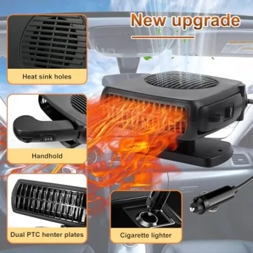 LARDERGO 12V Car Heater & Cooling Fan for Winter