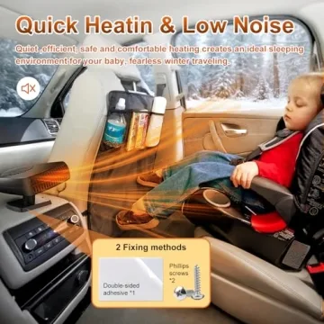 LARDERGO 12V Car Heater & Cooling Fan for Winter