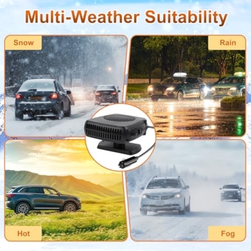 LARDERGO 12V Car Heater & Cooling Fan for Winter