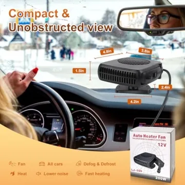 LARDERGO 12V Car Heater & Cooling Fan for Winter