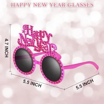 Leetous Happy New Year Glasses 2025 - Fun Party Favors