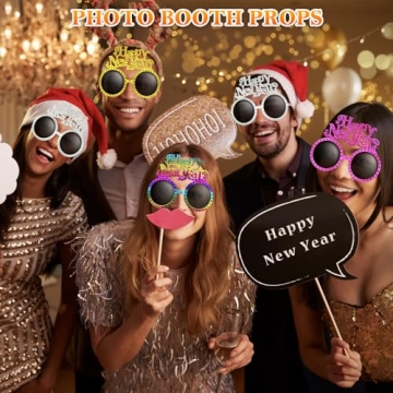 Leetous Happy New Year Glasses 2025 - Fun Party Favors