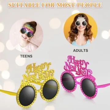 Leetous Happy New Year Glasses 2025 - Fun Party Favors