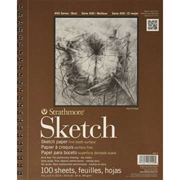 Strathmore 400 Sketch Pads 9" x 12" - 2 Pack, 100 Sheets Each