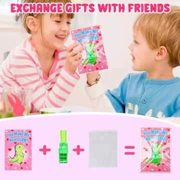 LED Finger Lights Valentines Day Cards for Kids Gift